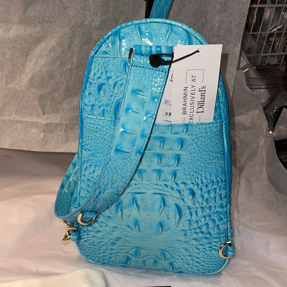 Brahmin Jordan tropic blue Melbourne bag GORGEOUS - Picture 4 of 6